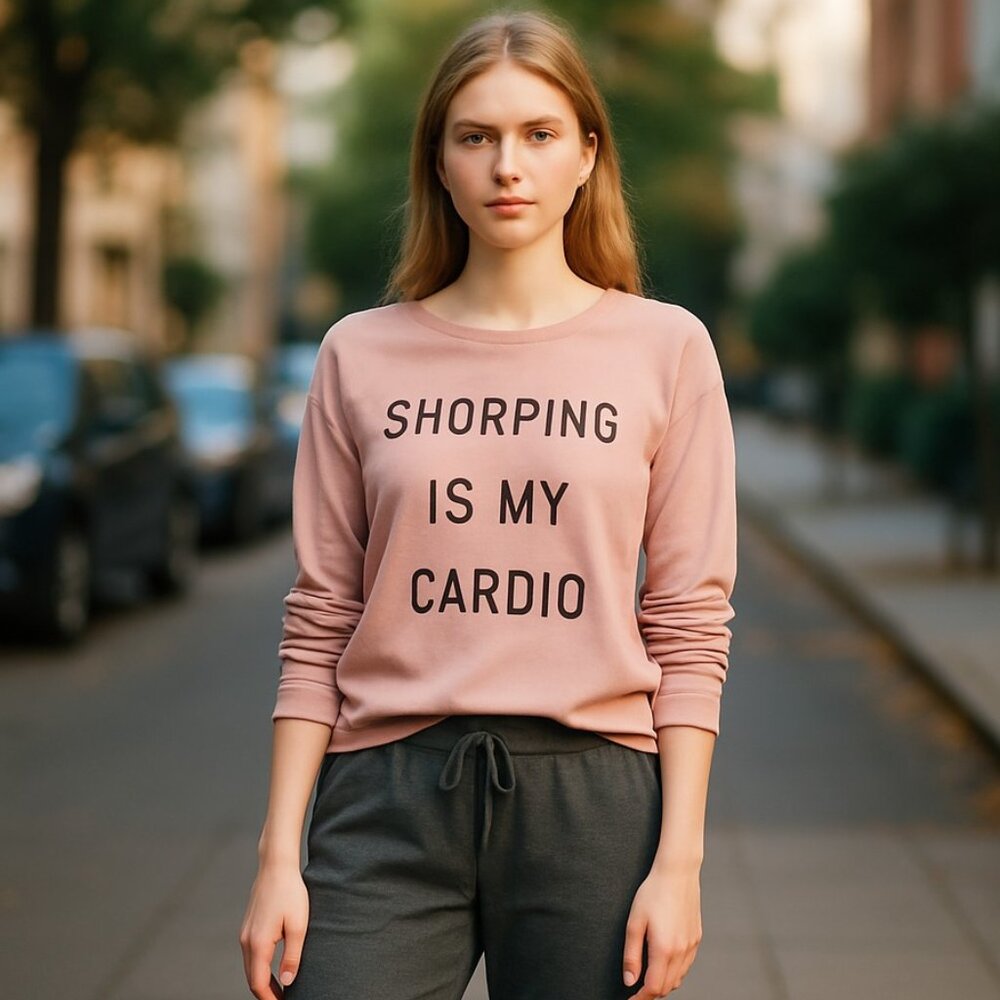 NWOT Prince Peter Shopping is my Cardio Sweatshirt